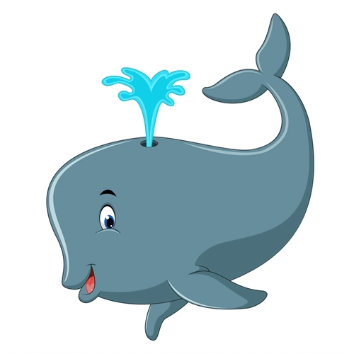 Under the Sea Theme Beluga Whale Transparent Sticker